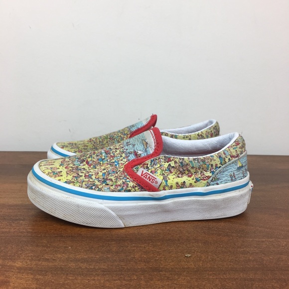 Vans Off The Wall Where’s Waldo Toddler Unisex Shoes Size 11 Slip On Canvas. - Picture 2 of 13